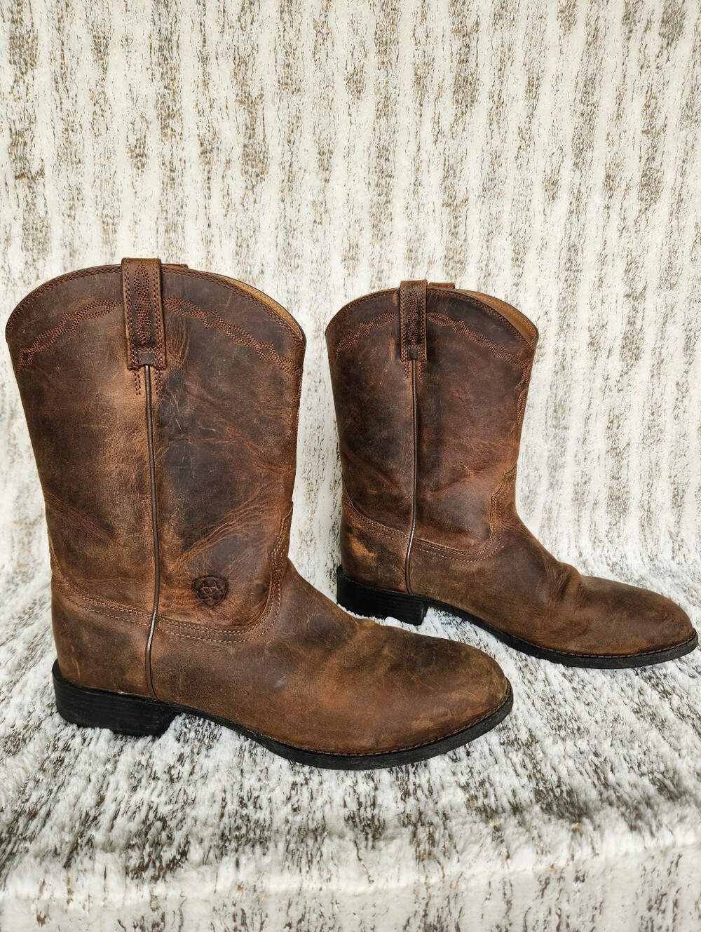 Ariat "Heritage Roper" Western Cowgirl Boot Brown Leather | Women's Size 11B - Picture 6 of 11